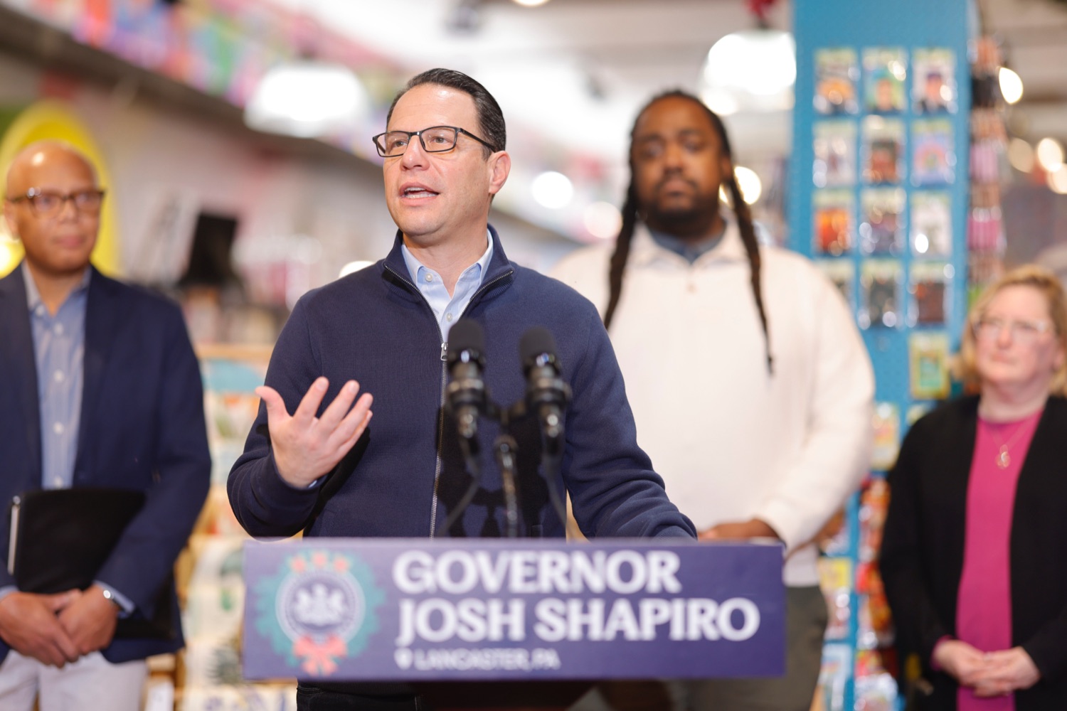 Gov. Josh Shapiro in Lancaster